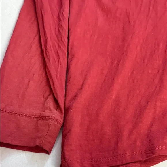 GAP Men's Long Sleeve Red Henley Shirt 🐯 - Picture 8 of 12